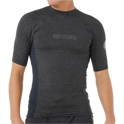 Rip Curl Мъжка плажна тениска от ликра Rip Curl Dawn Patrol UPF Perf S/S Lycra - Black Marle - размер XXL (050-2288-0116)