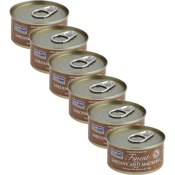 Fish4Dogs Fish4cats Finest Сардини и Скумрия 6 x 70 г