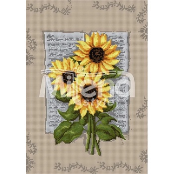 Milena Style Писмо със слънчогледи - гоблен със схема