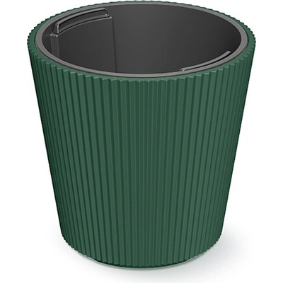 Prosperplast Kvetináč MILLY s vkladom 17,6 cm tmavozelená