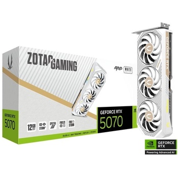Image 1 of ZOTAC GeForce RTX 5070 AMP White 12GB GDDR7 192bit (ZT-B50700FQ-10P)