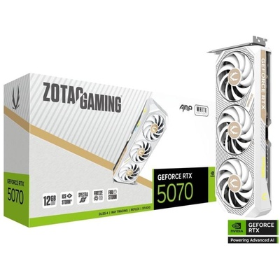 ZOTAC GeForce RTX 5070 AMP White 12GB GDDR7 192bit (ZT-B50700FQ-10P)