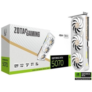 ZOTAC GeForce RTX 5070 AMP White 12GB GDDR7 192bit (ZT-B50700FQ-10P) Видео карти