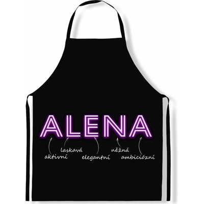 Impar Zástěra Ženská jména NEON Alena