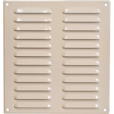 Ventishop KVMbz 260x280 kovová hranatá větrací mřížka se síťkou, béžová