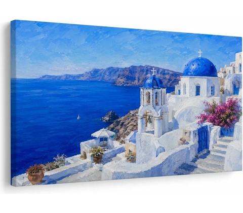 Obraz modré kupoly Santorini