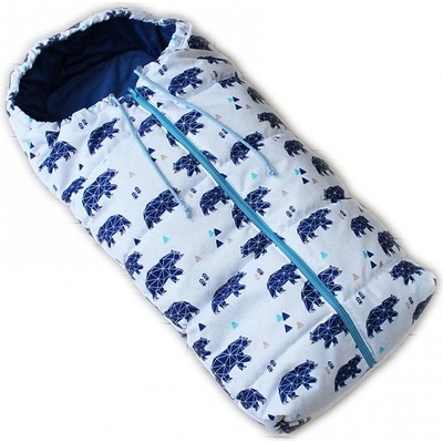 Baby Nellys ARTIC LUX velvet 95 x 45 cm labute biely