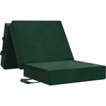 vidaXL Сгъваем диван легло 90 x 63 x 45 см Тъмнозелено (900157)