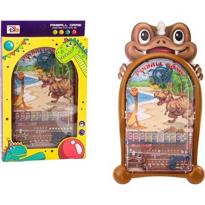 LEAN TOYS Pinball arkádová hra – Dinosaurus hnedá
