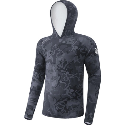 Giants fishing funkční tričko s dlouhým rukávem UV50+Hoodie Camo Grey – Hledejceny.cz