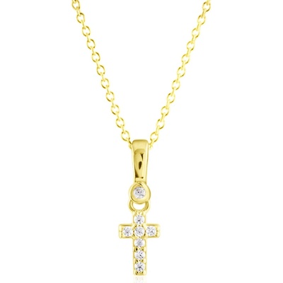Gemmax Zlatý řetízek s křížkem GLSYB-36481-36261