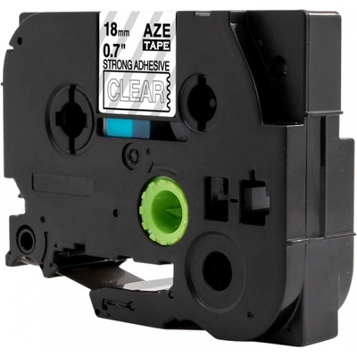 Compatible Съвместима лента с Brother TZ-S145 / TZe-S145, 18mm x 8m, екстра лепило бял печат / прозрачен субстрат (TZe-S145)