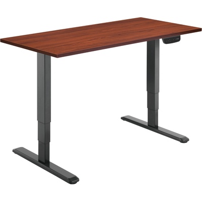 AlzaErgo Table ET1 NewGen čierny + doska TTE-01 140 × 80 cm lamino gaštan