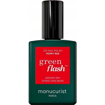 Manucurist Green Flash LED Gel lak Poppy Red 15 ml