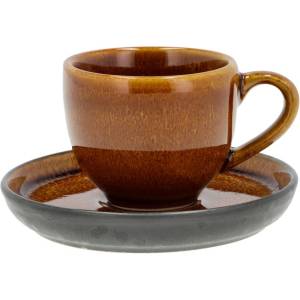 Bitz Керамична чаша за еспресо в кехлибарен цвят 70 ml Gastro Black/Amber - Bitz (29166)