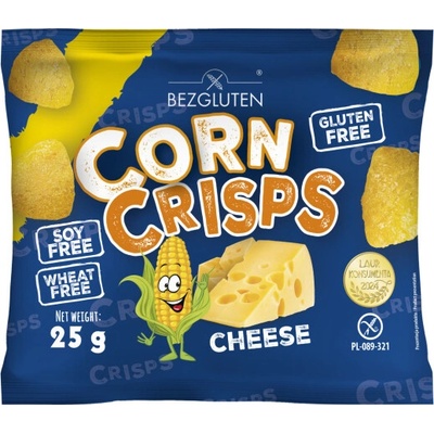 Bezgluten Corn Crisps kukuřičné chipsy sýrové bez lepku 25 g