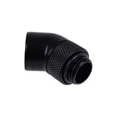 Alphacool Ъглов адаптер Alphacool Eiszapfen, 45°, G1/4 външна към G1/4 вътрешна резба, Черен мат (1011175)