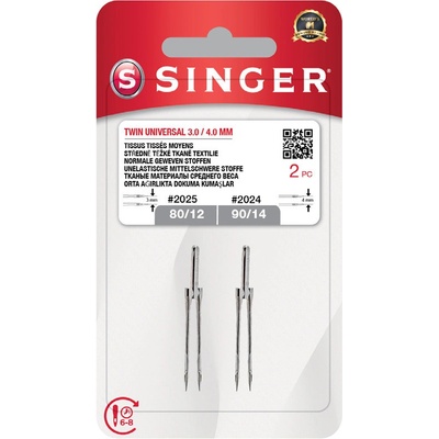 Jehly Singer 2024/2025 - 80/12, 3,0 mm + 90/14, 4,0 mm - 2 ks - Twin
