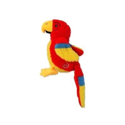 Dog Fantasy Recycled Toy papoušek pískací se šuštiacim ocasem