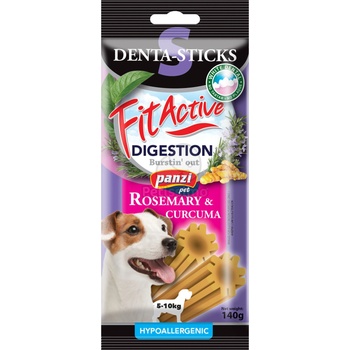 Fit Active FitActive Hypoallergenic Denta-Sticks Digestion за кучета - розмарин и куркума S - 140 г