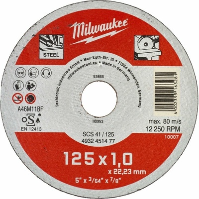Milwaukee Rezný kotúč 41 x 125 x 1 mm 4932451478 200 ks
