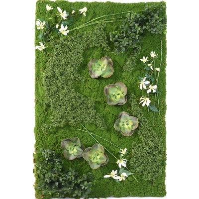 Luxusní umělá zelená stěna WALL PLANT SUCCULENT, 180x120cm