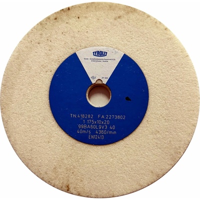 Tyrolit 99BA60L9V40 Brúsny kotúč 175 x 10 x 20 mm 60 T418282