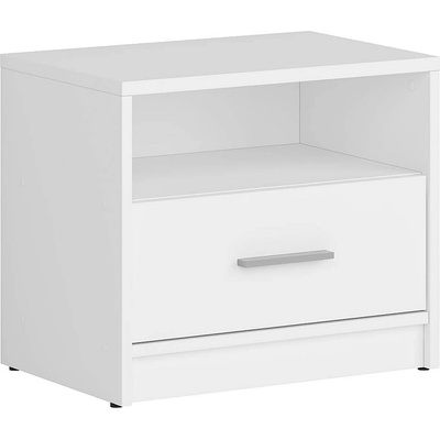 Black Red White Нощно шкафче nepo plus kom1s бяло