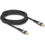 Delock Кабел Delock - 80765 (USB A - USB Type-C - кабел за данни и зареждане, прозрачен, PD 3.0, 100 W, черен, 3 м) (80765)