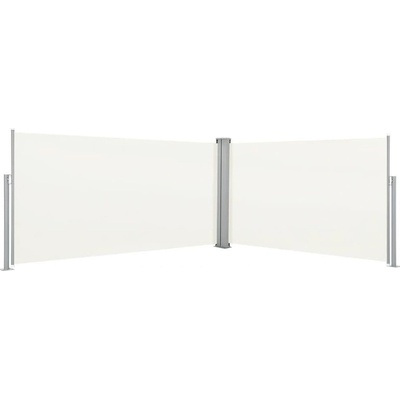 Greatstore Zatahovací postranní markýza / zástěna, 160x600 cm, krémová