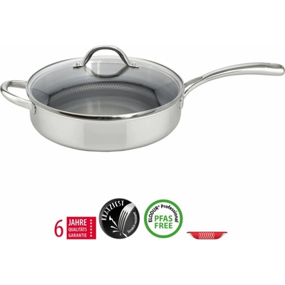 ELO Relief Evolution Hlboká panvica s pomocnou rukoväťou a sklenenou pokrievkou Ø 28 cm ELO PREMIUM 3592