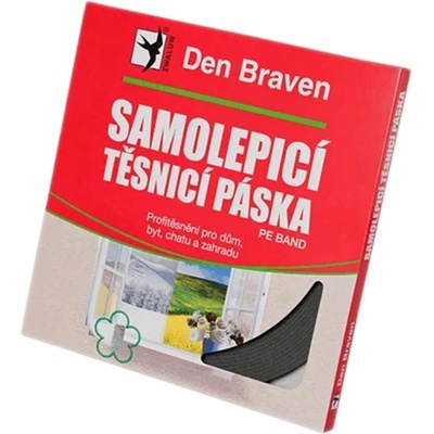 Den Braven Samolepicí těsnicí páska do oken a dveří 9 mm x 2 mm 9 mm x 2 mm x 20 m šedá, cena za ks
