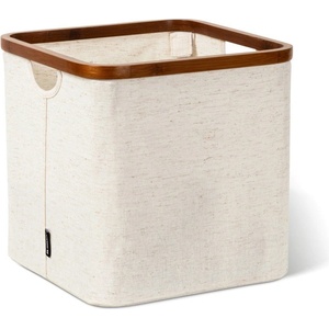 Bigso Кремава текстилна кутия за съхранение 30x30x30 cm Bamboo/Linen Cube - Bigso (6982S0601-99)