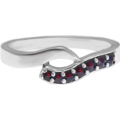 Český granát prsten stříbrný 120918