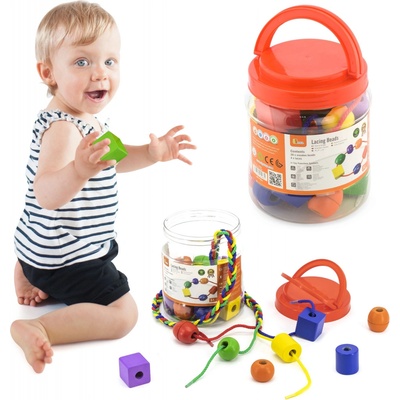 Viga Navlékání dřevěných korálků extra velké – Zboží Dáma