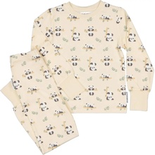 Bambusové detské dvojdielne rastúce pyžamo Beige panda Geggamoja