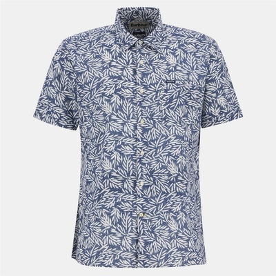 Barbour Риза с къс ръкав Barbour Men's Jackstone Short Sleeve Geometric Print Shirt - Dark Denim NY38