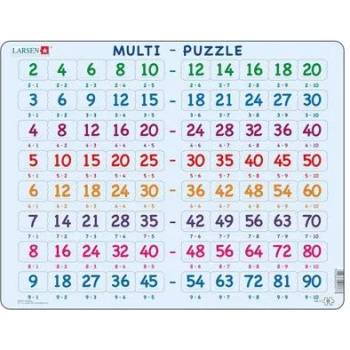 Image 1 of Larsen - Образователен пъзел - Умножение - 80 части (AR17)
