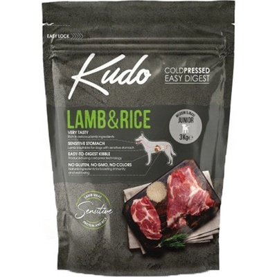 Kudo Dog Junior Medium&Maxi Lamb & Rice 3 kg