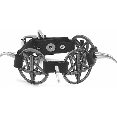 Leather & steel fashion гривна Pentagram Sacrifice - LSF1 98