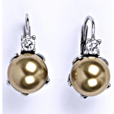 Čištín se swarovski perlou bronze NK 1190