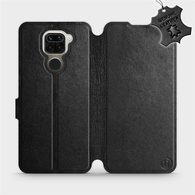 Pouzdro Mobiwear Luxusní flip Xiaomi Redmi Note 9 kožené Černé