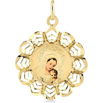 Lillian Vassago Zlatý přívěsek madonka LLV37 GP064