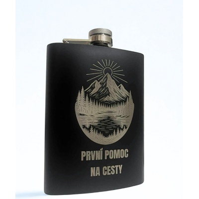 Placatka První pomoc na cesty stylový dárek s gravírováním Stříbrná – Zboží Mobilmania
