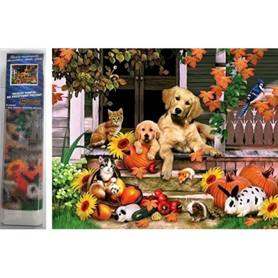 Norimpex - Puzzle Diamant painting: Autumn fun 30x40cm - 1 - 39 piese