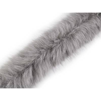 Všívací oděvní / dekorační kožešina kulatá šíře 7 cm Varianta: 2 šedá, Balení: 1 m 58874/150722/271500