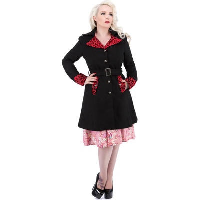 Hearts and roses палто дамско пролет/есен hearts and roses - Черно червено Флокиране - 9633 b Р