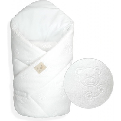 Esito Mikroplyšová zavinovačka pro miminko Bear White bílá