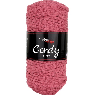 Vlna-hep Cordy 5mm - šňůra - bavlna Cordy 5mm: 8423 Růžově cihlová