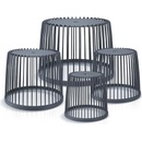 Úložné boxy Prosperplast Set 4 univerzálnych košov CLUBO antracit